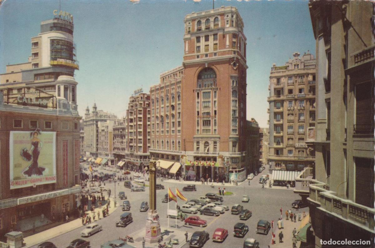 Postales: MADRID, PLAZA DEL CALLAO - EDICIONES GARCIA GARRABELLA N&ordm;1005 - CIRCULADA