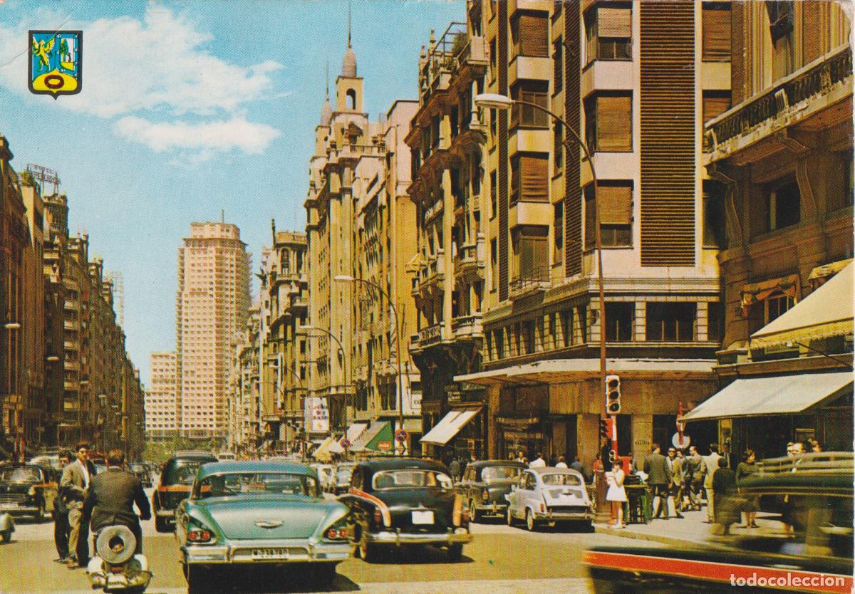 Postales: MADRID, AVENIDA DE JOS&Eacute; ANTONIO - ESCUDO DE ORO N&ordm;35 - CIRCULADA