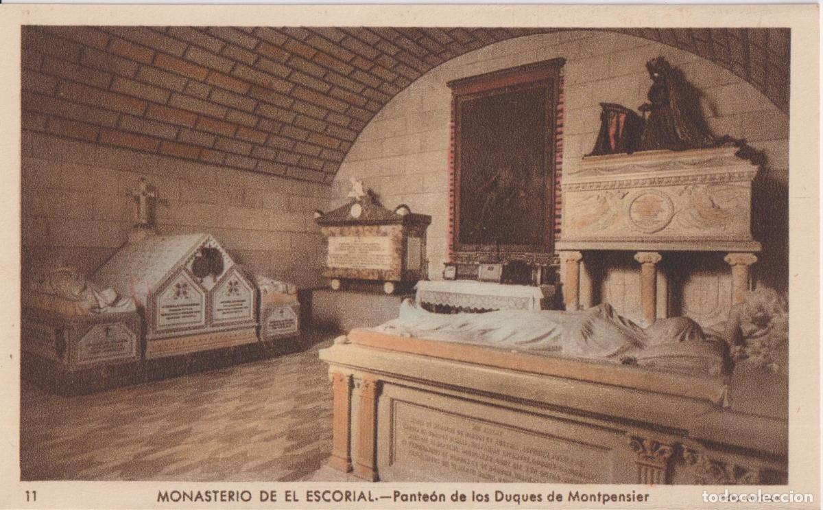 Postales: MONASTERIO DE EL ESCORIAL, PANTE&Oacute;N DE LOS DUQUES DE MONTPENSIER - EDICIONES ARRIBAS N&ordm;11 - S/C