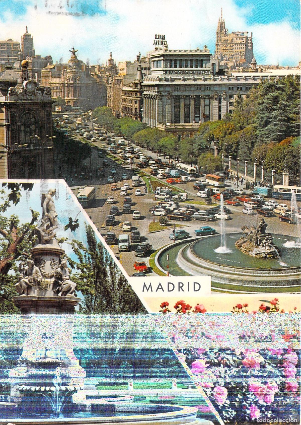 Postales: Postal de Madrid - Plaza de Cibeles y Calle Alcal&aacute;