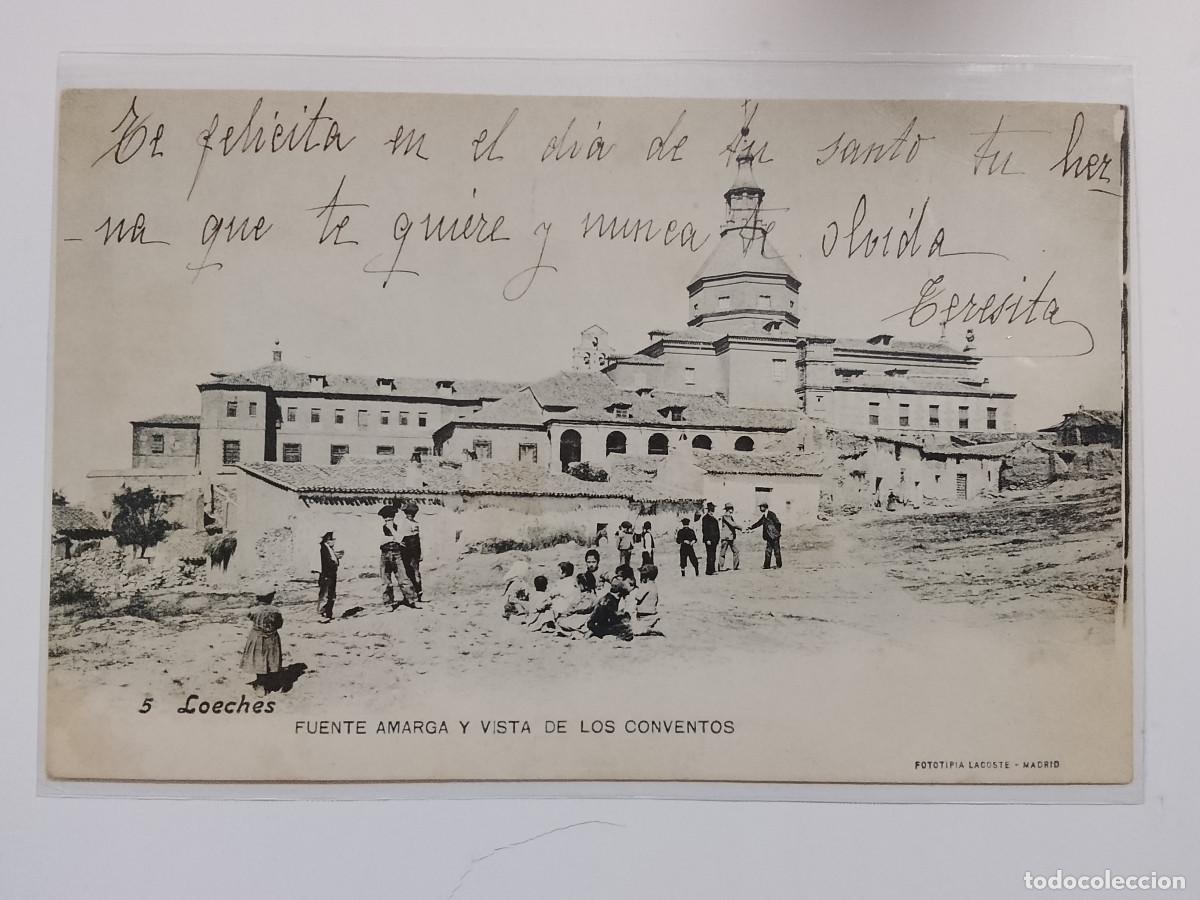 Postales: Postal de Loeches, Madrid. Fuente amarga y vista de los conventos