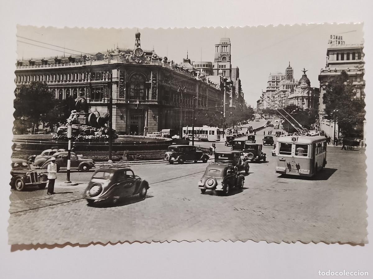 Postales: Postal de Madrid. Cibeles y calle de Alcal&aacute;
