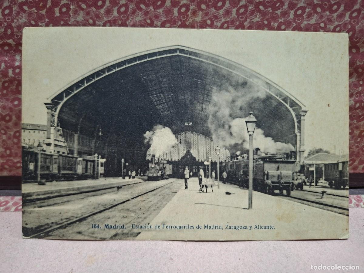 Postales: ANTIGUA POSTAL MADRID ESTACION FERROCARRILES MZA LACOSTE 164