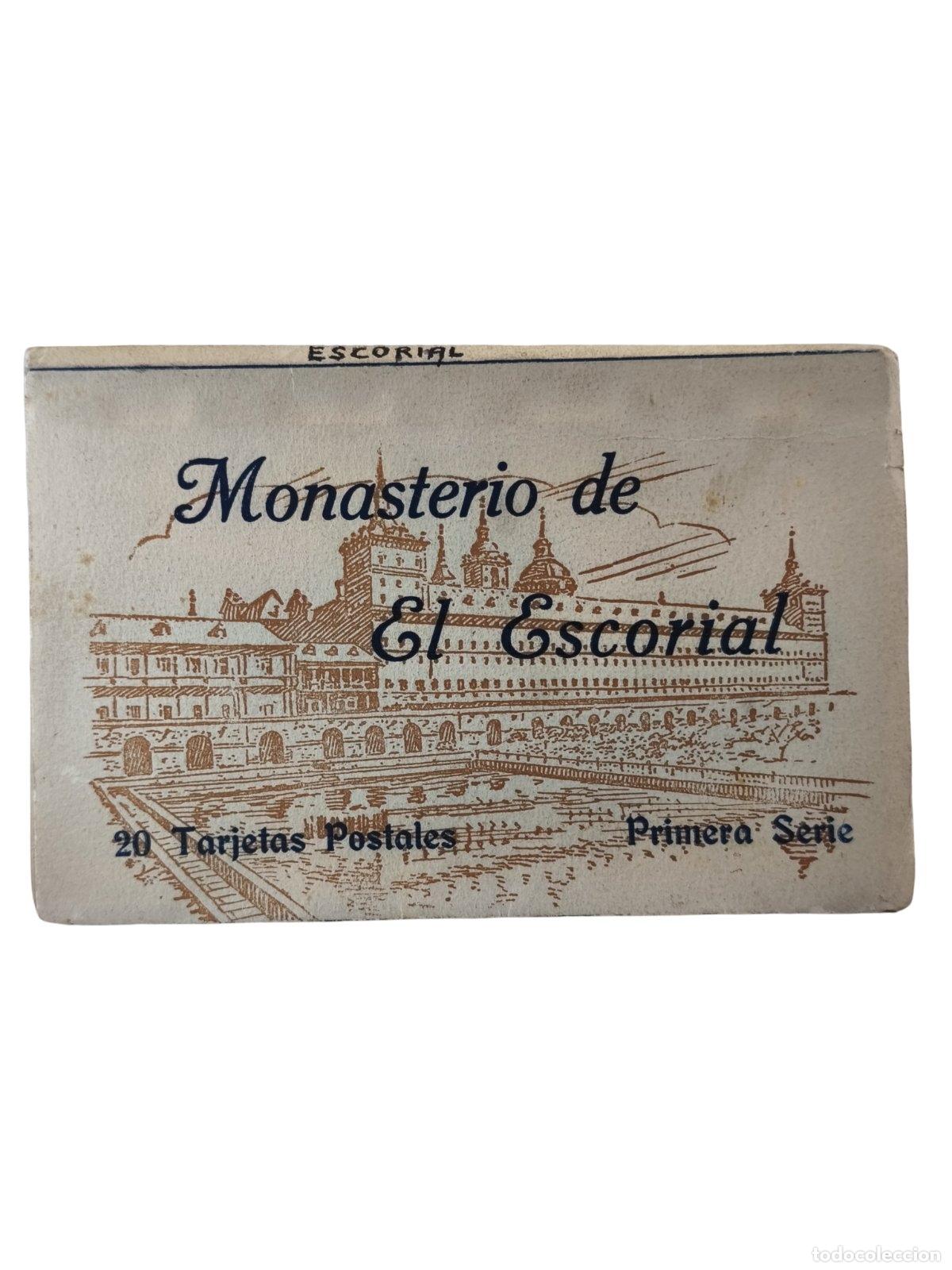 Postales: Postal Antigua Libretillo Carpeta Monasterio de El Escorial 20 Tarjetas Postales Primera Serie c. 19