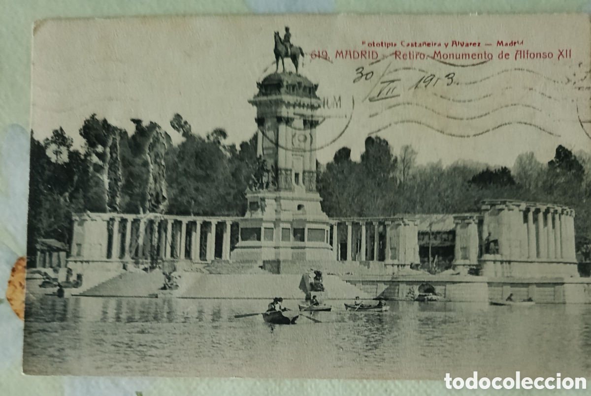 Cartes Postales: Madrid, retiro monumento a AlfonsoXII.
