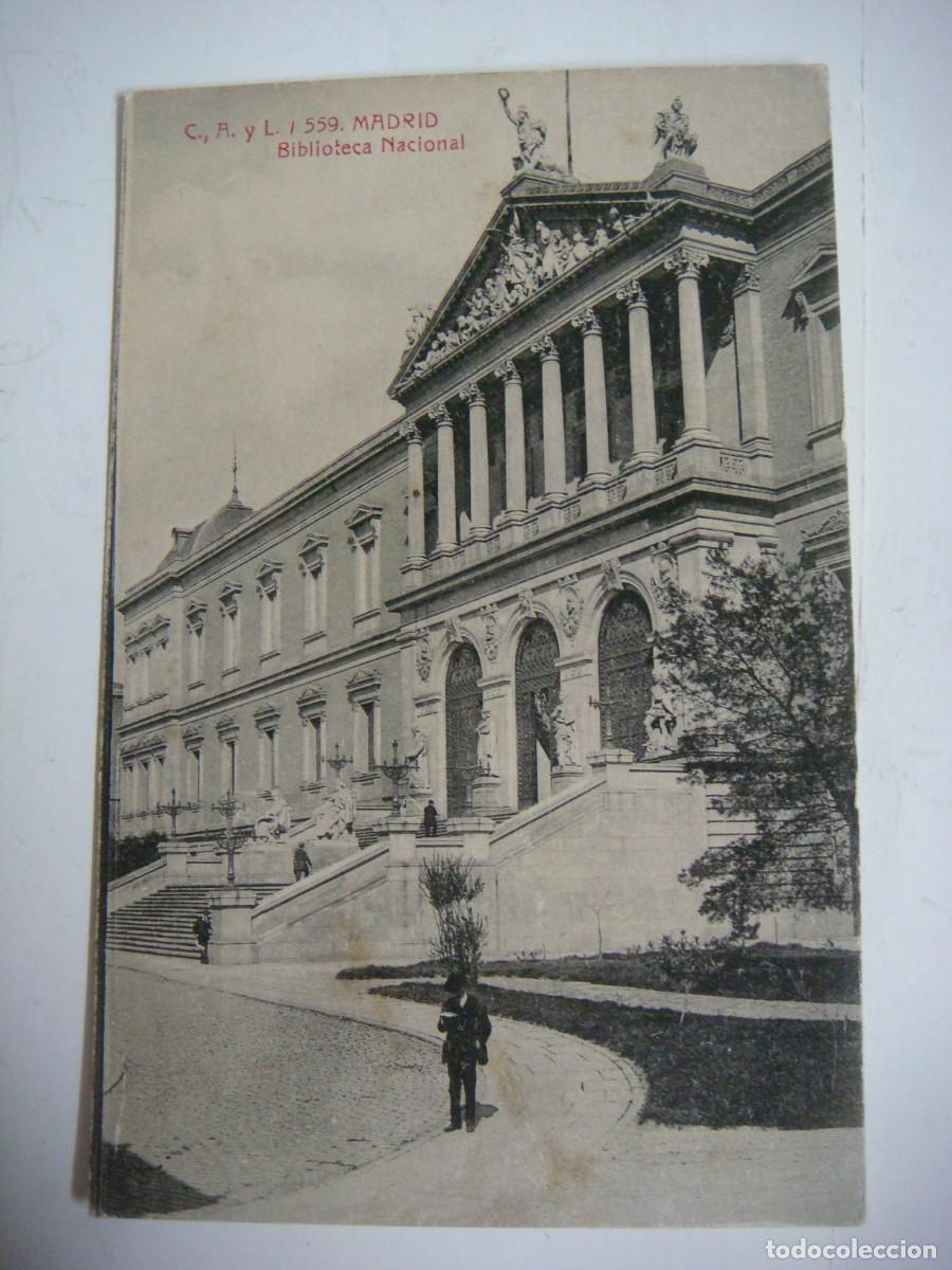 Postales: POSTAL ANTIGUA DE MADRID BIBLIOTECA NACIONAL-CAJ-POS-N&ordm;-5 SOB-38