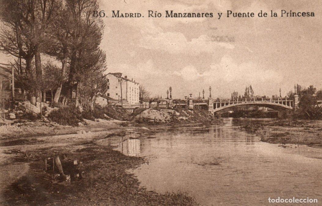 Postais: BONITA POSTAL - MADRID - RIO MANZANARES Y PUENTE DE LA PRINCESA - GRAFOS