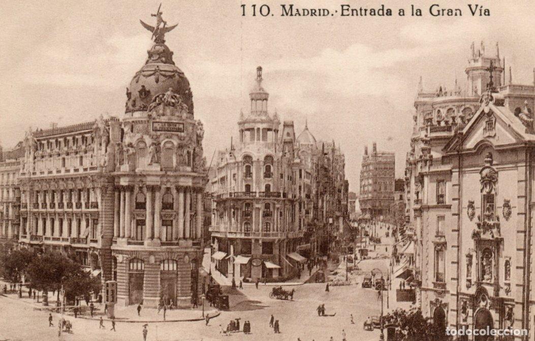 Postais: BONITA POSTAL - MADRID - ENTRADA A LA GRAN VIA - GRAFOS