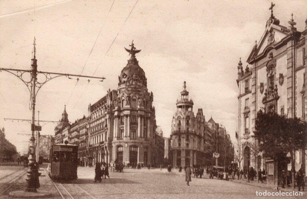 Postales: BONITA POSTAL - MADRID - CALLE ALCALA Y GRAN VIA - GRAFOS