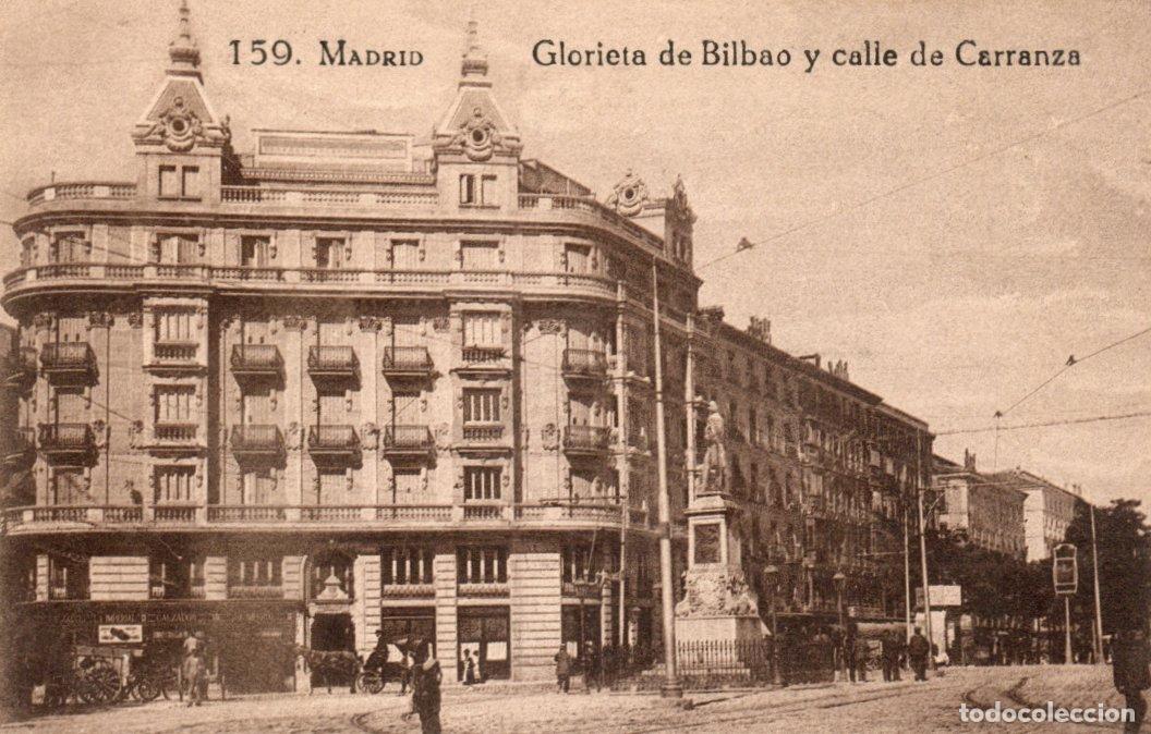 Cartoline: BONITA POSTAL - MADRID - GLORIETA DE BILBAO Y CALLE DE CARRANZA - GRAFOS