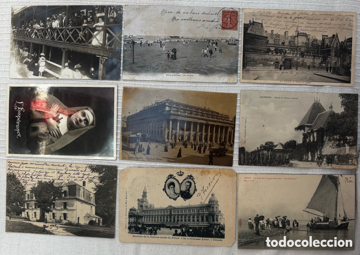 Postkarten: Lote 9 POSTALES europeas C.1900