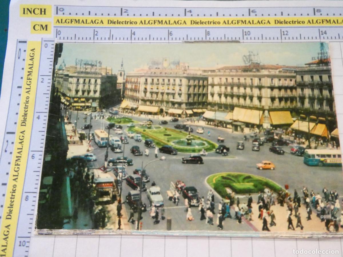 Cartes Postales: POSTAL DE MADRID. A&Ntilde;O 1960. PUERTA DEL SOL. AUTOBUSES. 24 HELIOTIPIA. 2874
