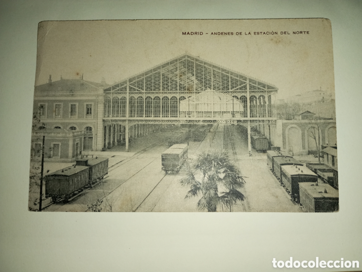 Postcards: Postal Madrid andenes de la estaci&oacute;n del norte sin circular