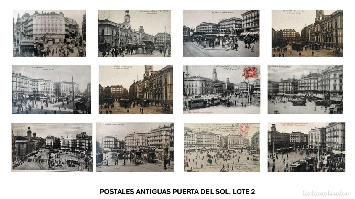 Cartoline: Lote 12 postales antiguas de Madrid &ndash; Puerta del Sol