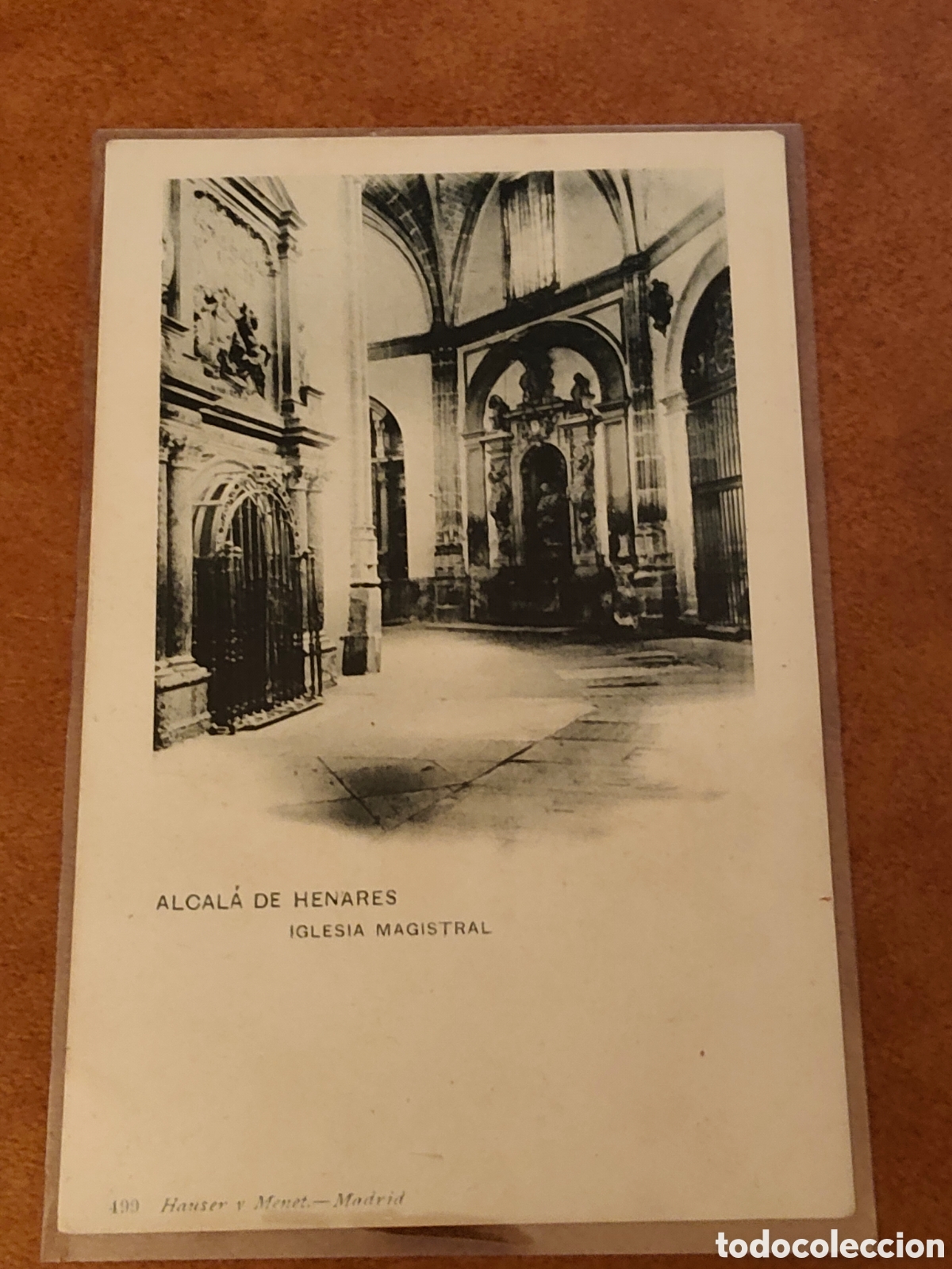 Cartoline: Tarjeta postal Hauser y Menet n&uacute;mero 499 Alcal&aacute; de Henares iglesia magistral dorso sin dividir