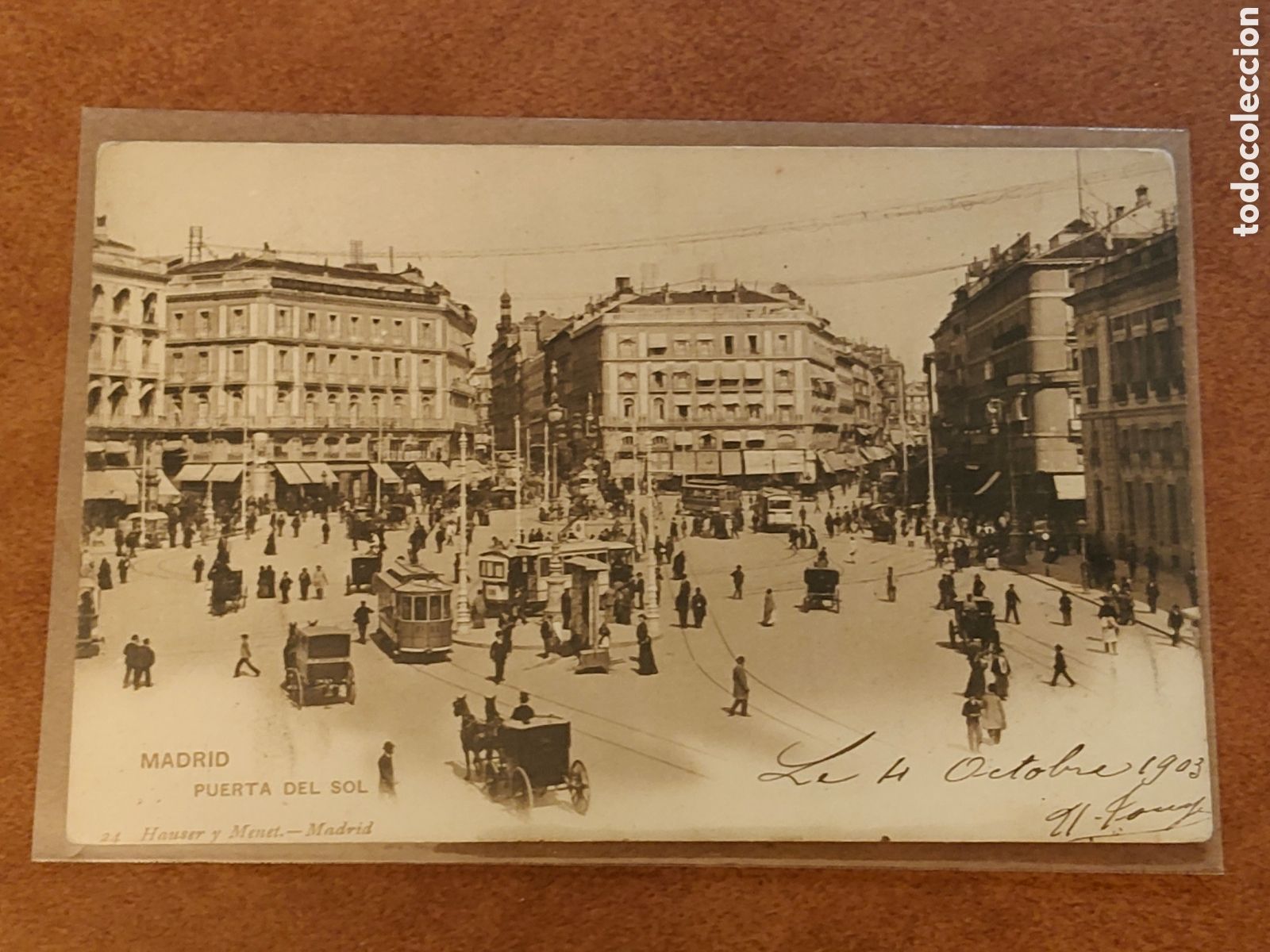 Postais: Tarjeta postal Hauser y Menet n&uacute;mero 24 Madrid puerta del sol dorso sin dividir
