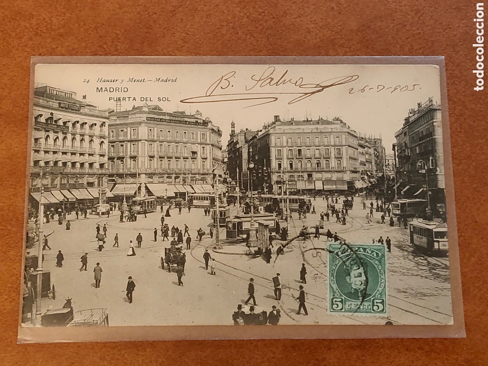 Postales: Tarjeta postal Hauser y Menet n&uacute;mero 24 Madrid puerta del sol dorso sin dividir