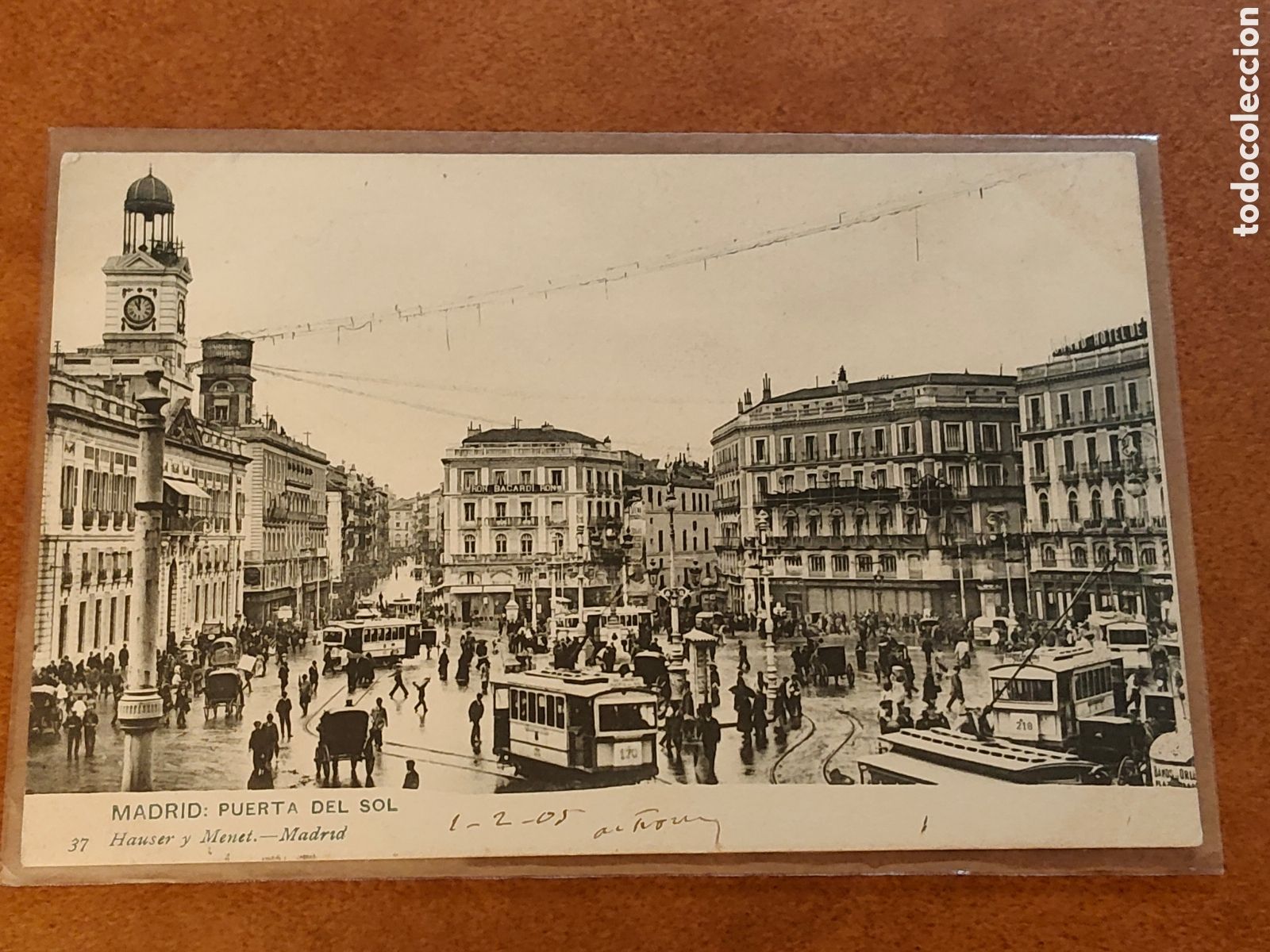 Postales: Tarjeta postal Hauser y Menet n&uacute;mero 37 Madrid puerta del sol dorso sin dividir