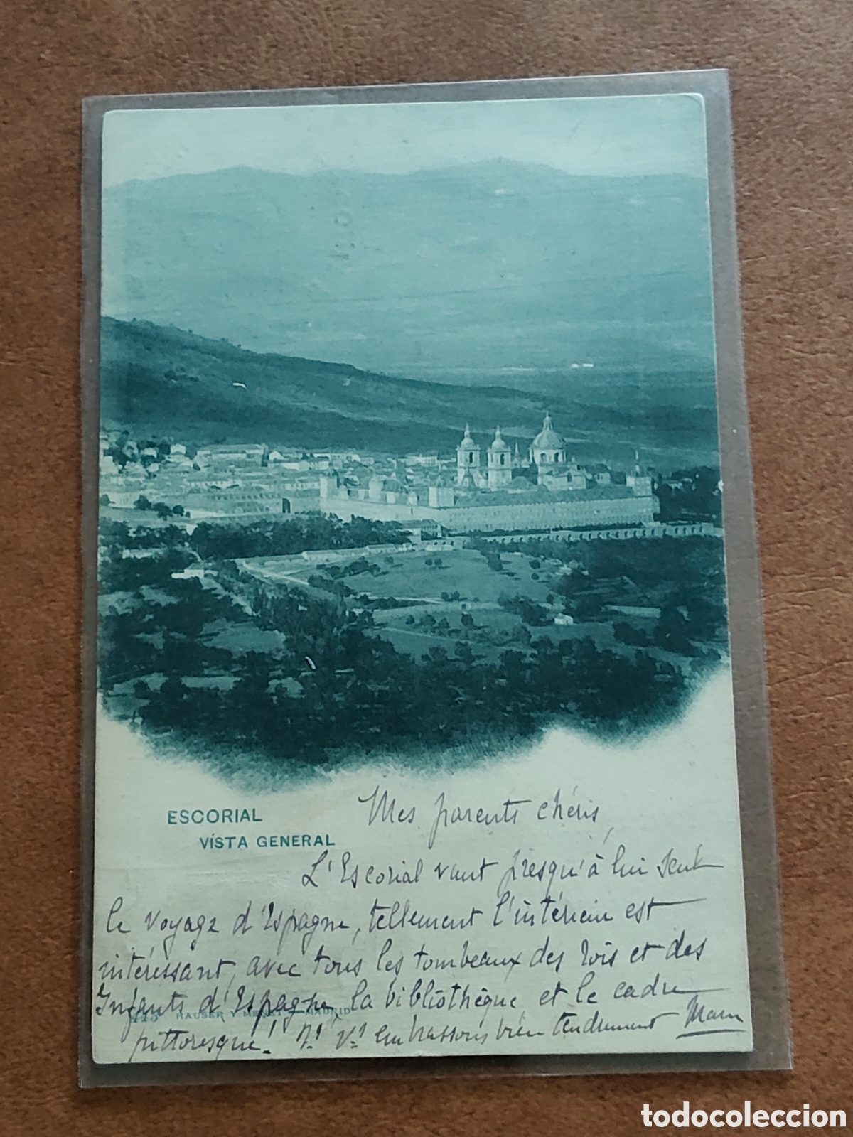 Postkarten: Tarjeta postal Hauser y Menet n&uacute;mero 443 Escorial vista general dorso sin dividir