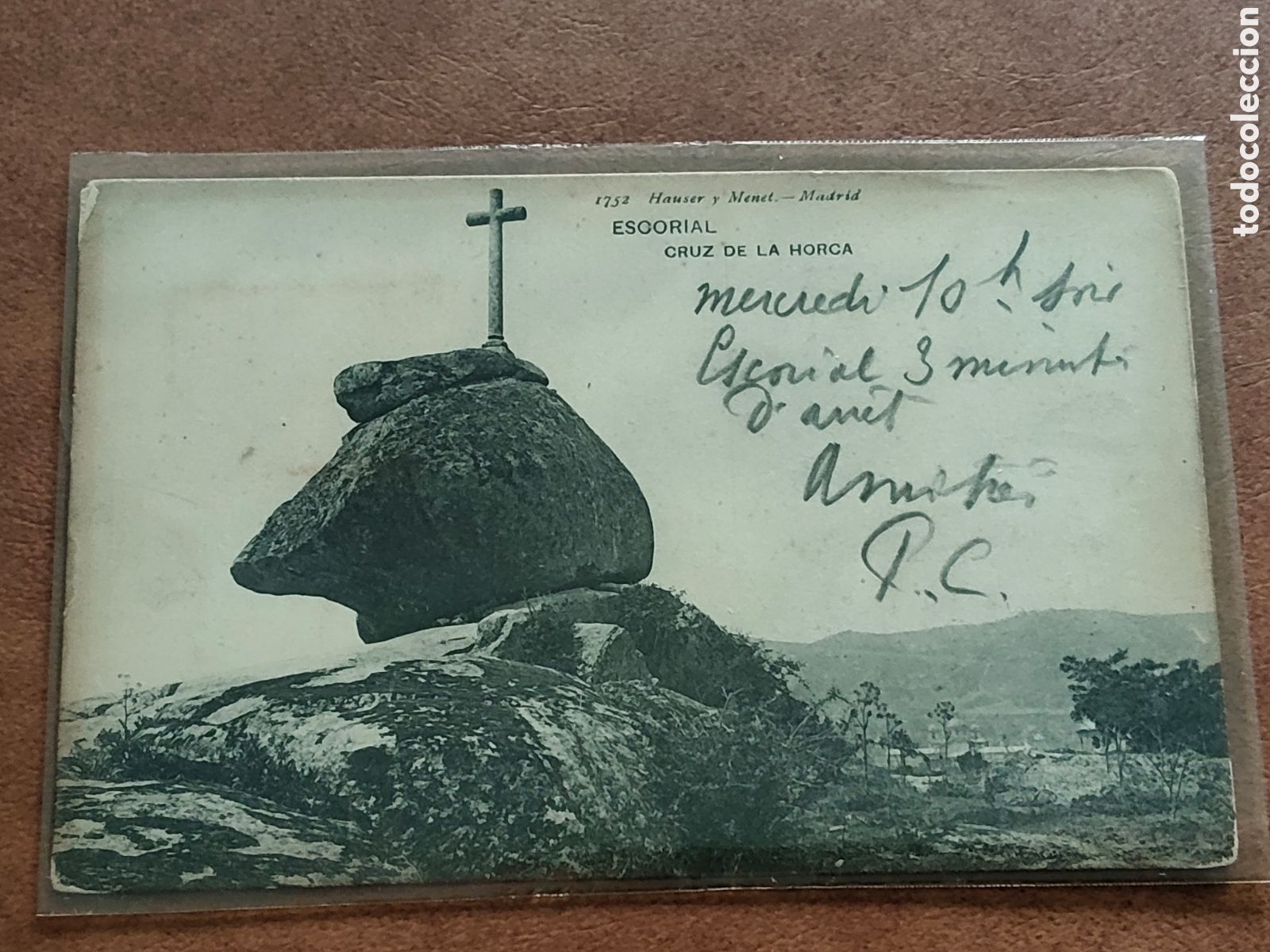 Postkarten: Tarjeta postal Hauser y Menet n&uacute;mero 1752 escorial cruz de la horca dorso sin dividir