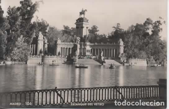 Postales: MADRID ESCRITA ESTANQUE DEL RETIRO