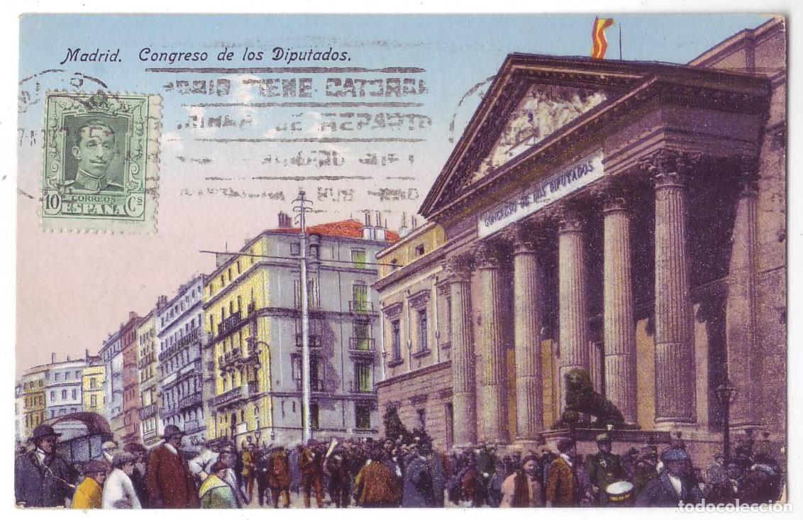 Postales: Madrid: Congreso de los Diputados. E.R. Madrid. Circulada (A&ntilde;os 20)