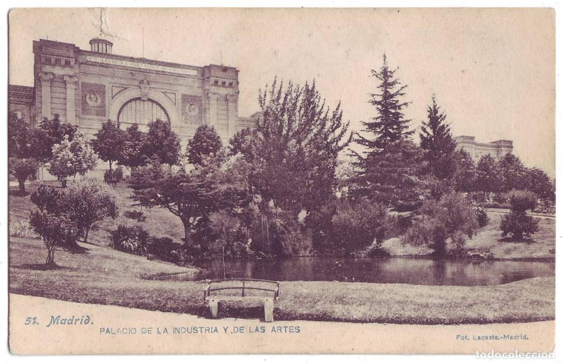 Postales: Madrid: Palacio de la Industria y de las Artes. Fot. Lacoste. Sin dividir. No circulada (Ant. 1905)
