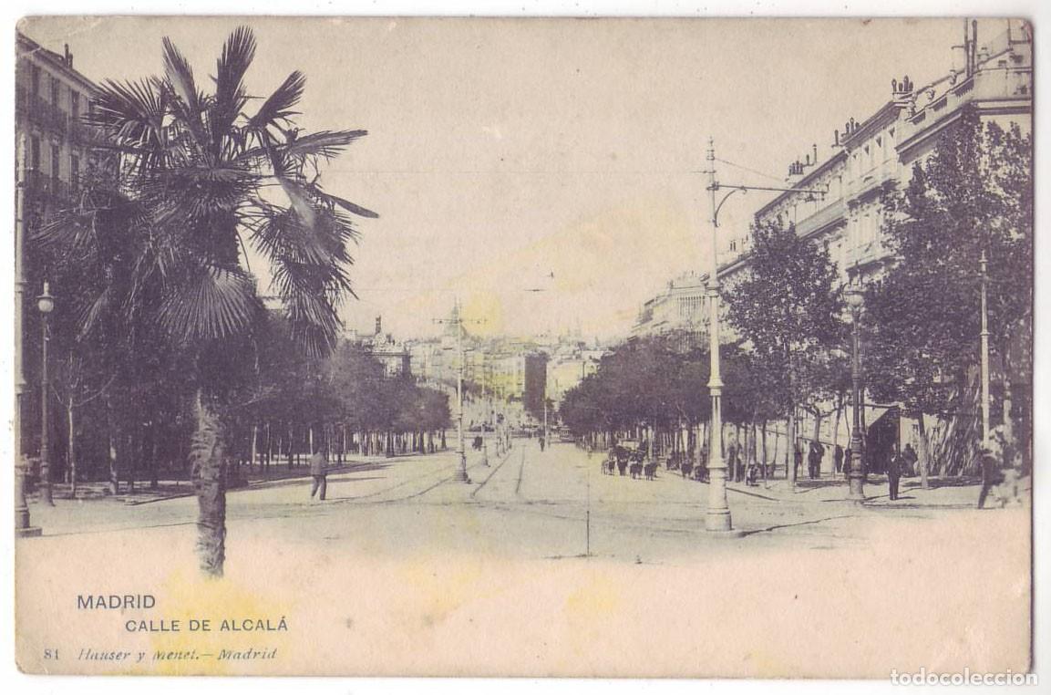 Postales: Madrid: Calle de Alcal&aacute;. Hauser y Menet. Sin dividir. No circulada (Anterior a 1905)