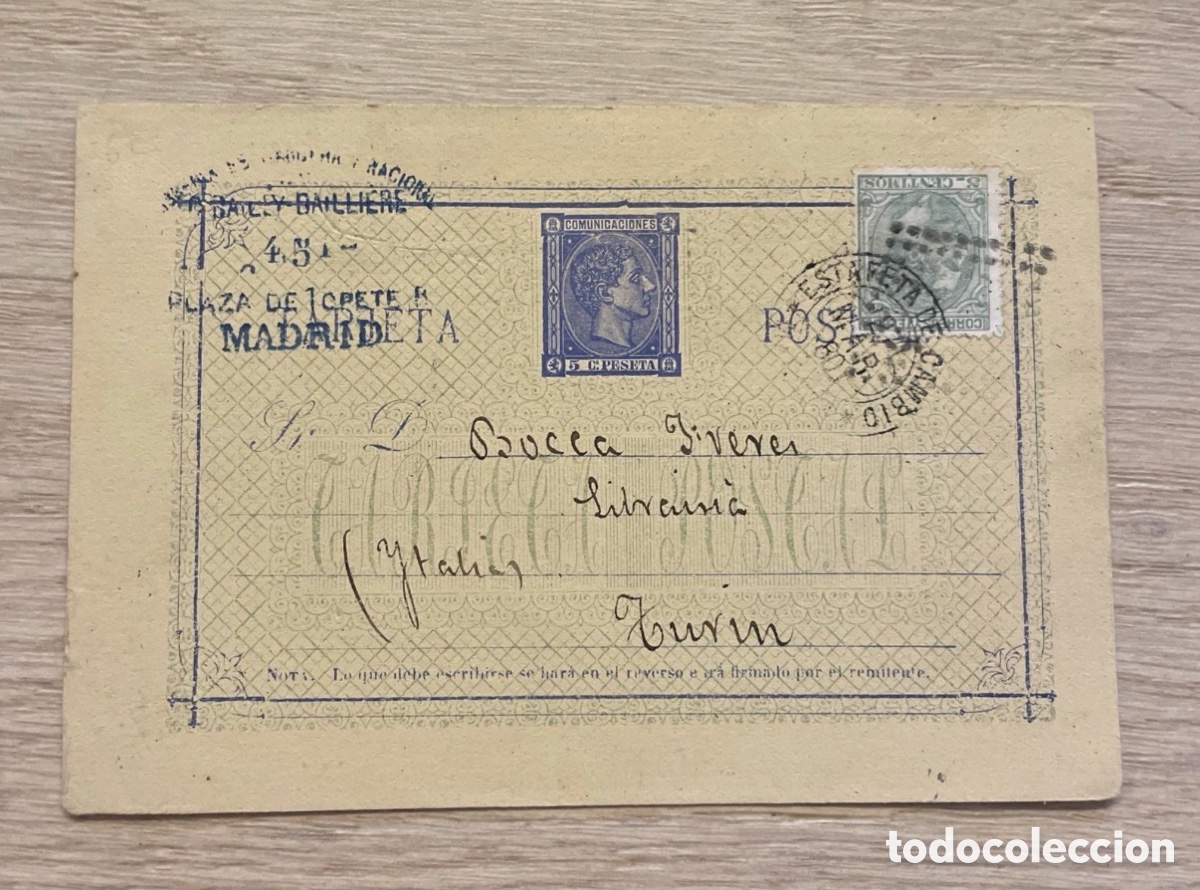 Postales: Tarjeta Postal Espa&ntilde;a 1875. NUM. 1