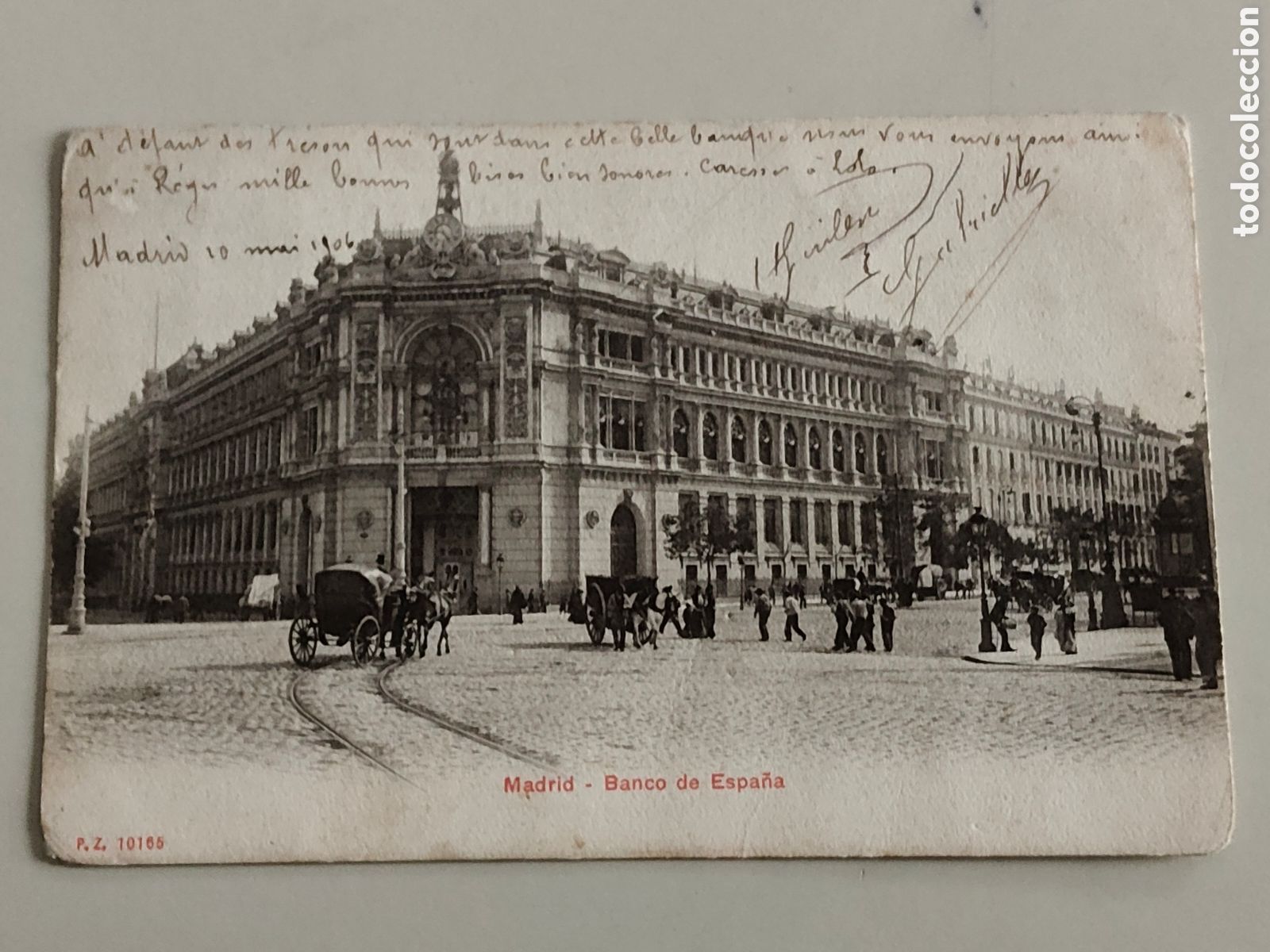 Postales: Tarjeta postal Madrid banco de Espa&ntilde;a P.Z. 10165 Photoglob dorso sin dividir 1906