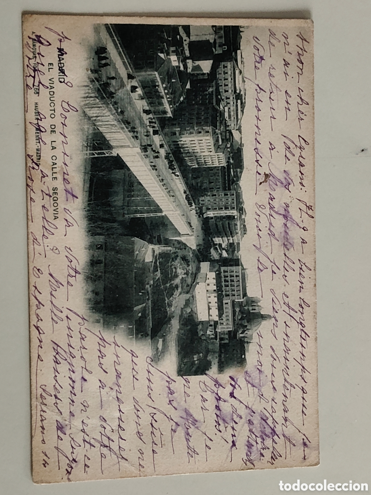 Postales: Tarjeta postal Madrid Hauser y Menet 766 El viaducto de Segovia A C&aacute;novas Fot