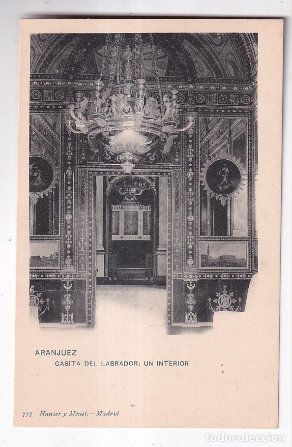 Postales: POSTAL. ARANJUEZ. CASITA DEL LABRADOR. UN INTERIOR. HAUSER Y MENET