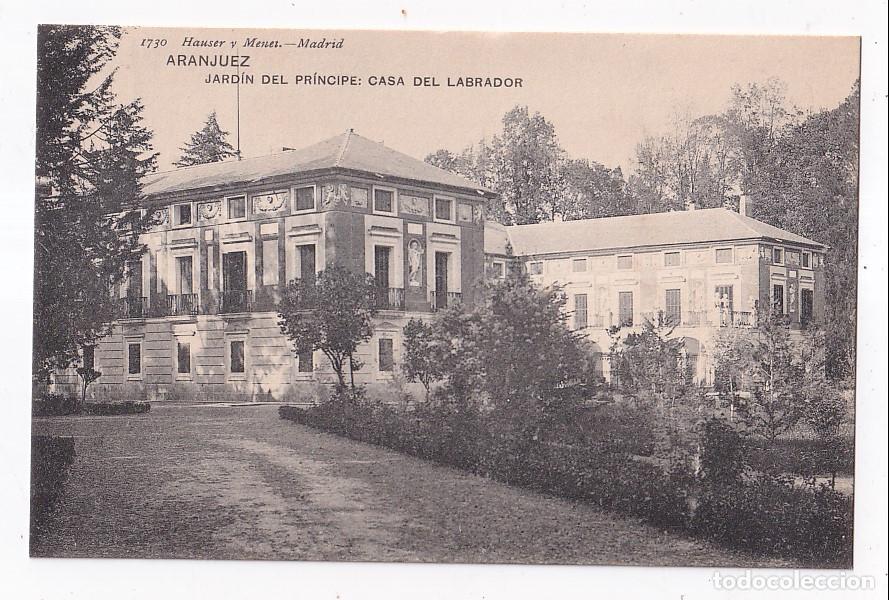 Postales: POSTAL. ARANJUEZ. JARD&Iacute;N DEL PR&Iacute;NCIPE. CASA DEL LABRADOR. HAUSER Y MENET