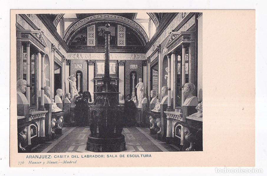 Postales: POSTAL. ARANJUEZ. CASITA DEL LABRADOR. SALA DE ESCULTURA. HAUSER Y MENET