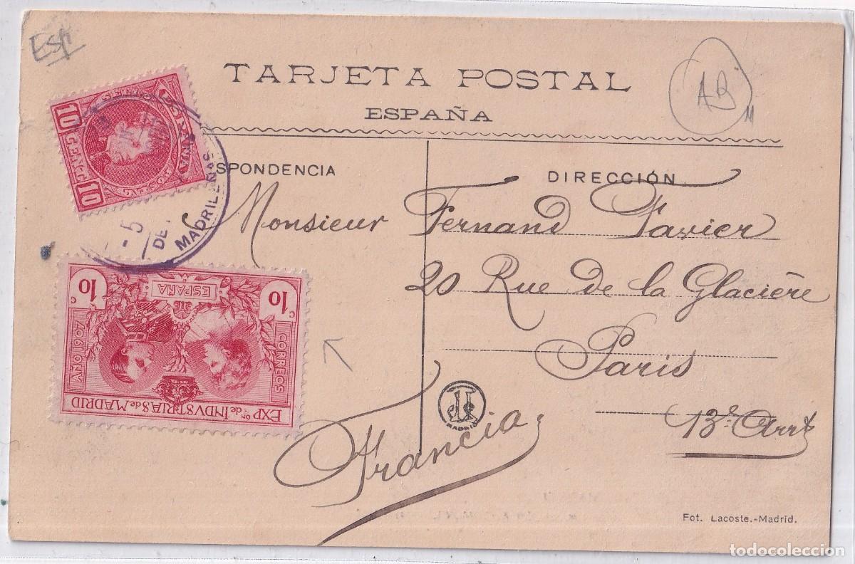 Postales: Postal Primera sal&oacute;n del autom&oacute;vil circulada con la vi&ntilde;eta exposici&oacute;n industrias Madrid