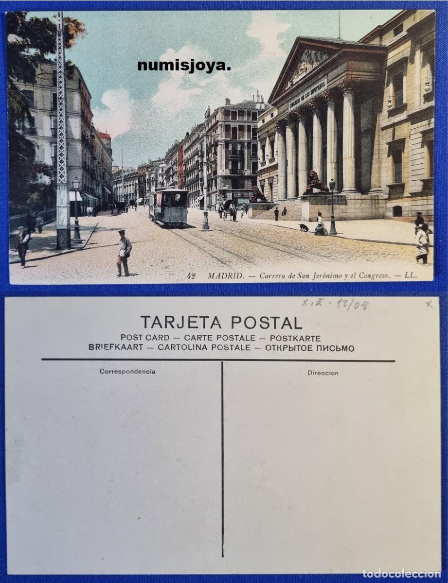 Postales: Postal Madrid Espa&ntilde;a a&ntilde;o 1900 PUERTA DEL SOL. Reverso sin dividir.