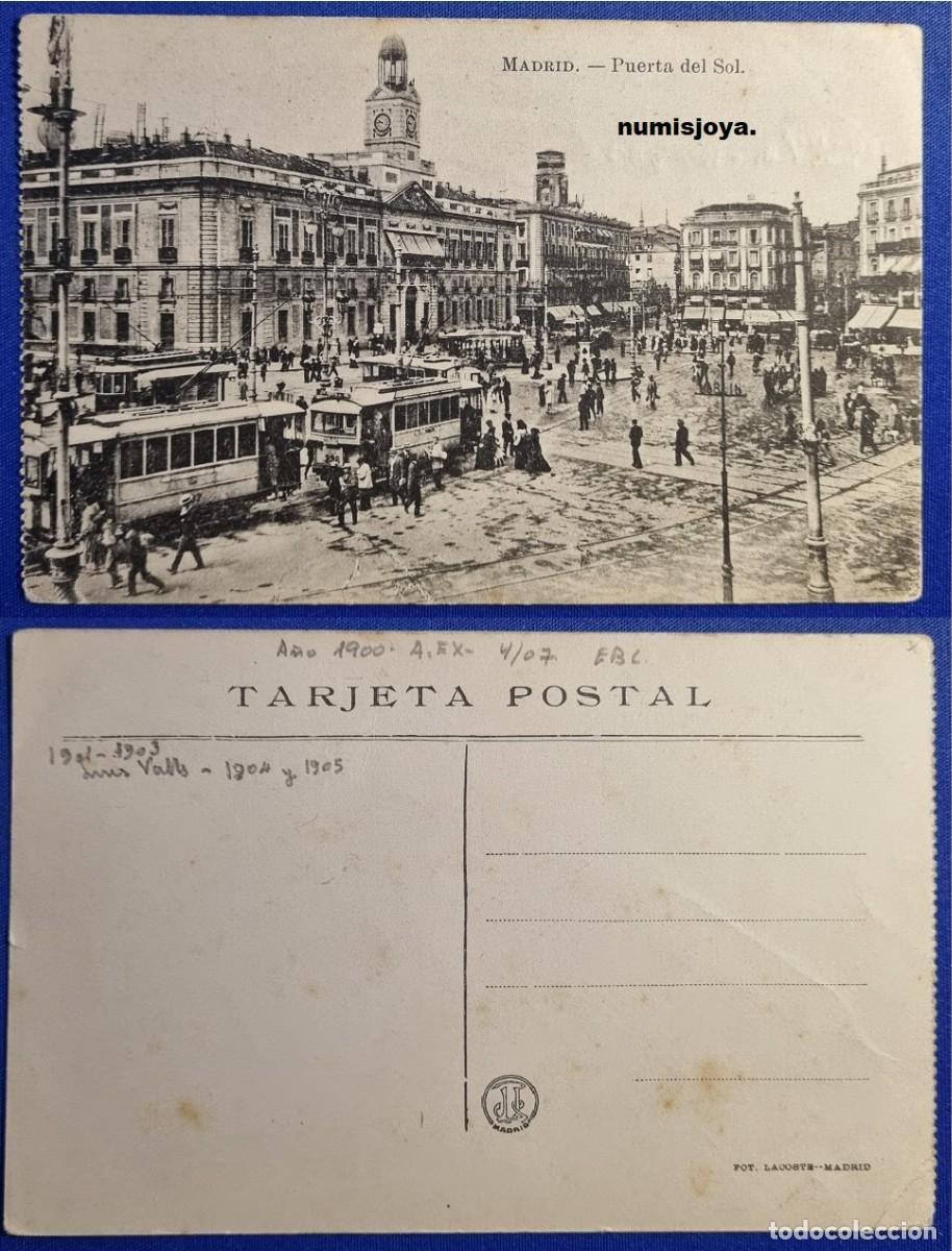 Postales: Postal de Madrid Espa&ntilde;a a&ntilde;o 1910 Puerta del Sol. Foto LACOSTE.
