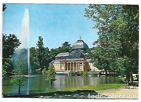 Postales: PARQUE DEL RETIRO, ESTANQUE Y PALACIO DE CRISTAL.- MADRID