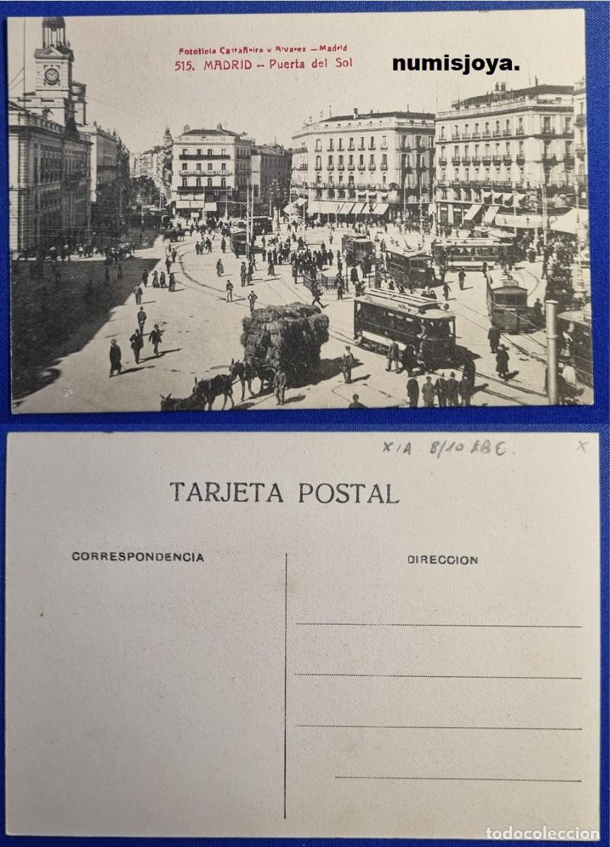 Postales: Postal Madrid Espa&ntilde;a a&ntilde;o 1910 Puerta del Sol. Fot. Casta&ntilde;eira y Alvarez.
