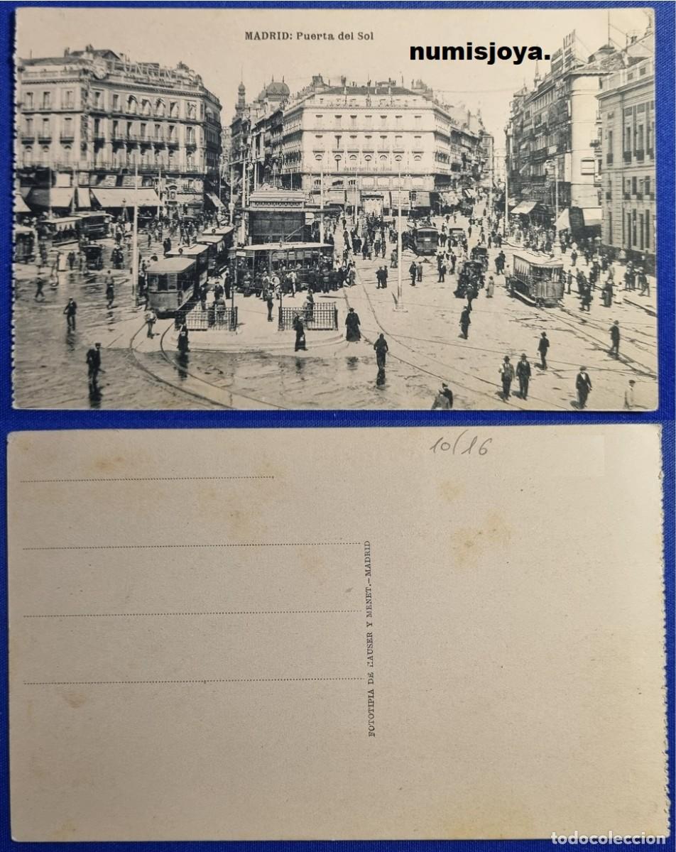 Postales: Postal Madrid Espa&ntilde;a a&ntilde;o 1910 Puerta del Sol. Fot. HAUSER Y MENET.