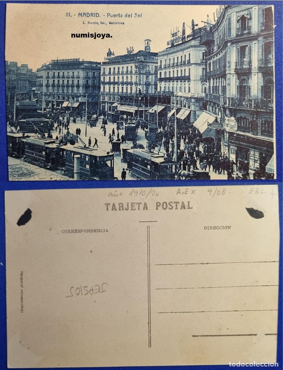 Postales: Postal Madrid Espa&ntilde;a a&ntilde;o 1910 Puerta del Sol. Fot. L. ROISIN.