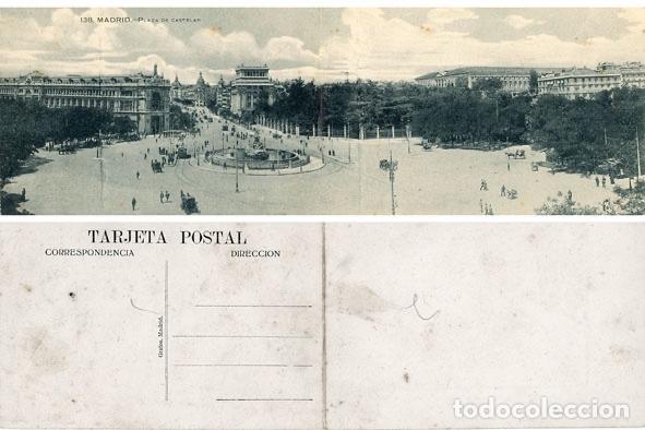 Postales: Postal panor&aacute;mica 138 Madrid - Plaza de Castelar