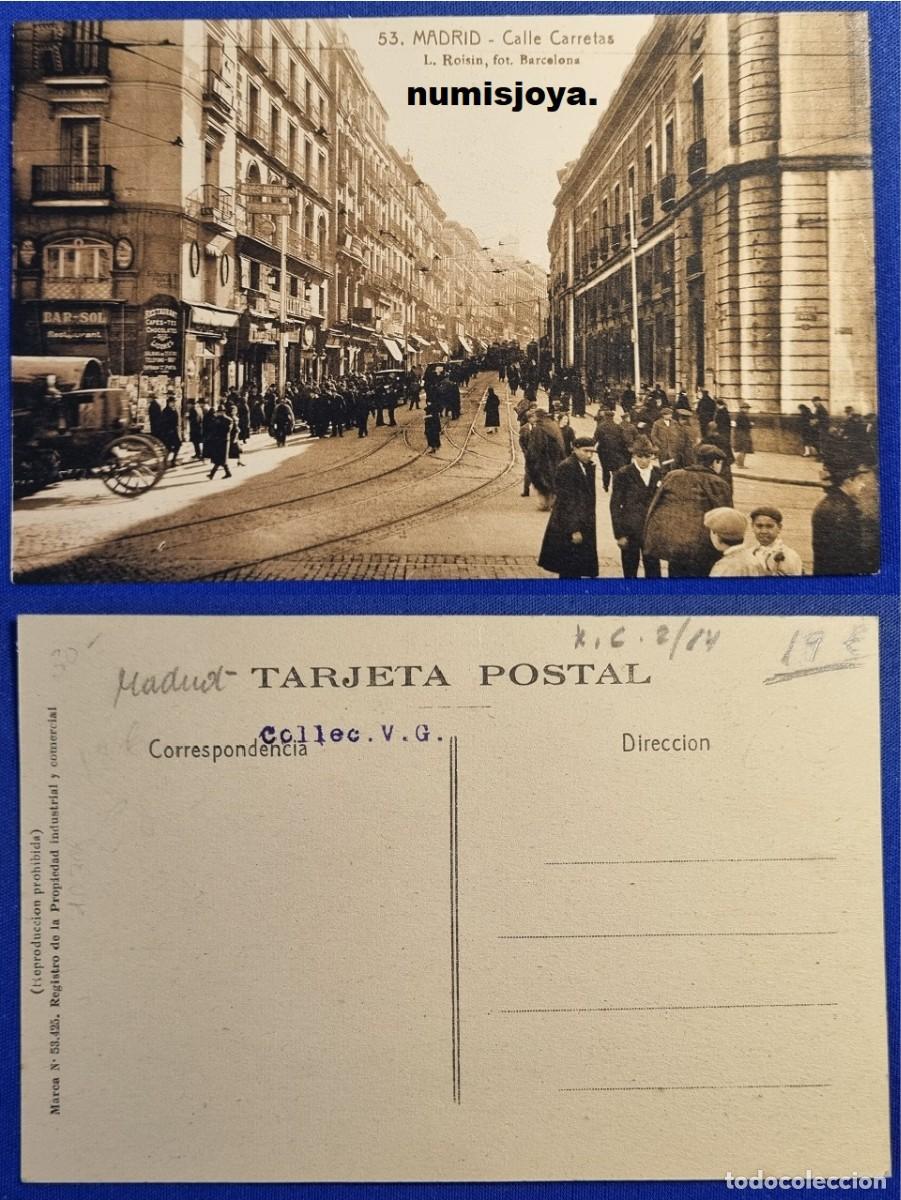 Postales: Postal Madrid Espa&ntilde;a a&ntilde;o 1900. Calle Carretas . Fot. ROISIN.