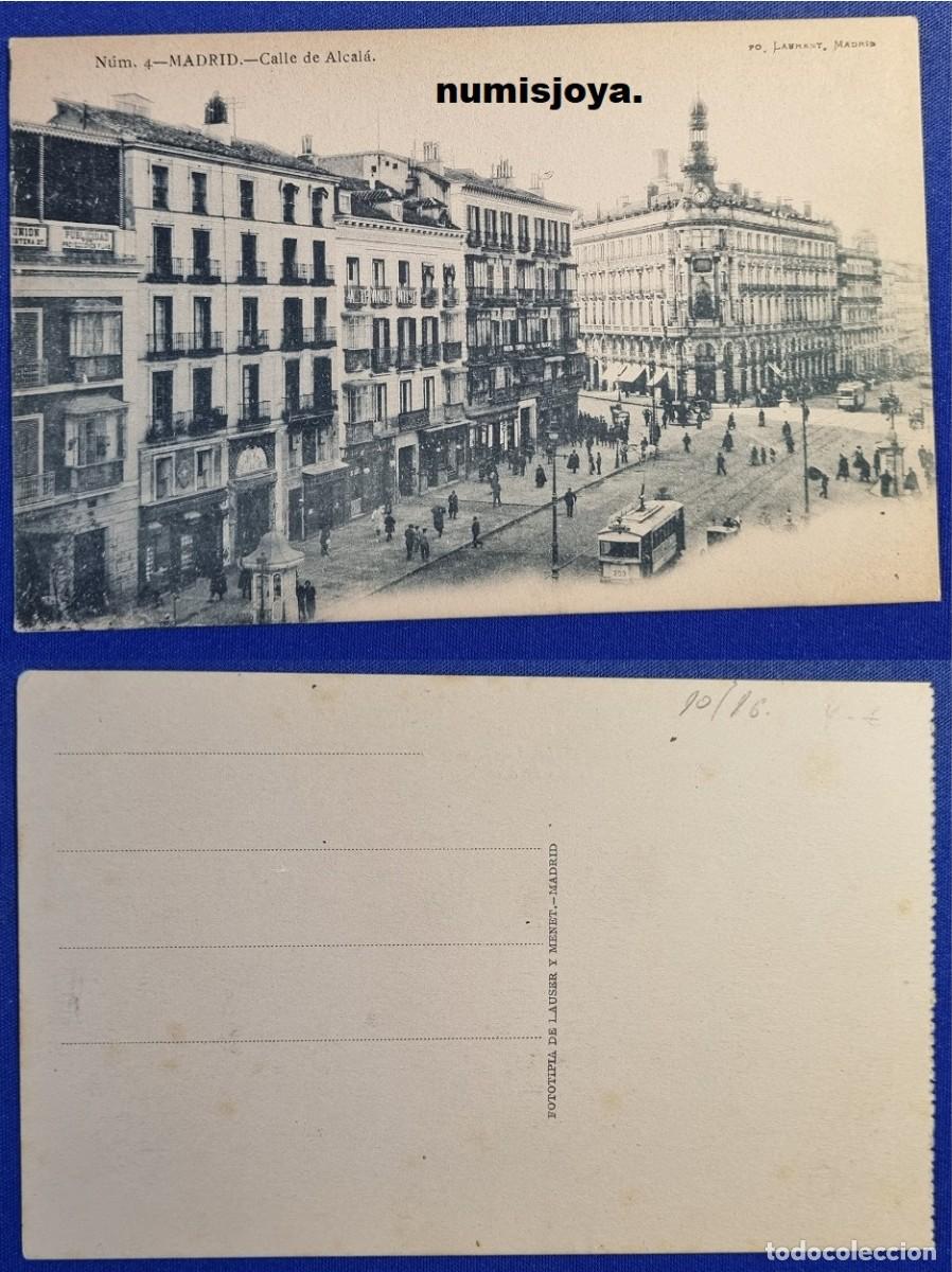 Postales: Postal Madrid Espa&ntilde;a a&ntilde;o 1910. Calle de Alcal&aacute;. Foto LAURENT.
