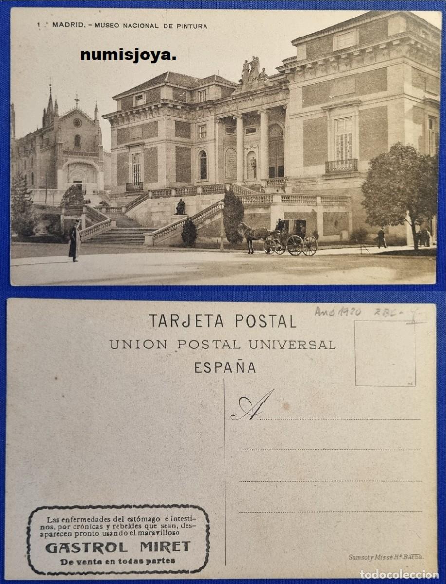 Postales: Postal Madrid Espa&ntilde;a a&ntilde;o 1910. Museo Nacional de Pintura. GASTROL MIRET.