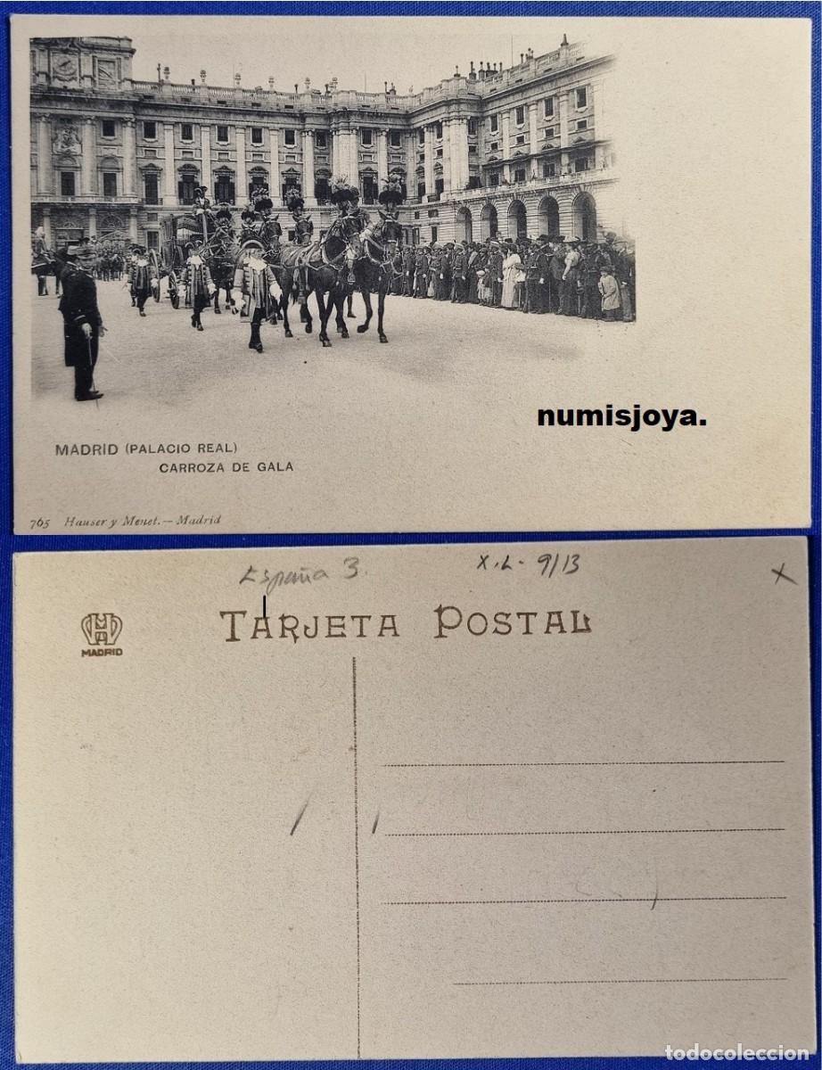 Postales: Postal Madrid Espa&ntilde;a a&ntilde;o 1910. Palacio Real Carroza de Gala. Ed. HAUSER Y MANET.