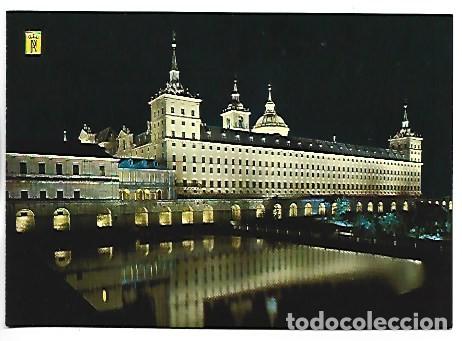 Postales: VISTA DEL MONASTERIO DESDE EL JARDIN DE LOS FRAILES. NOCTURNA.- EL ESCORIAL
