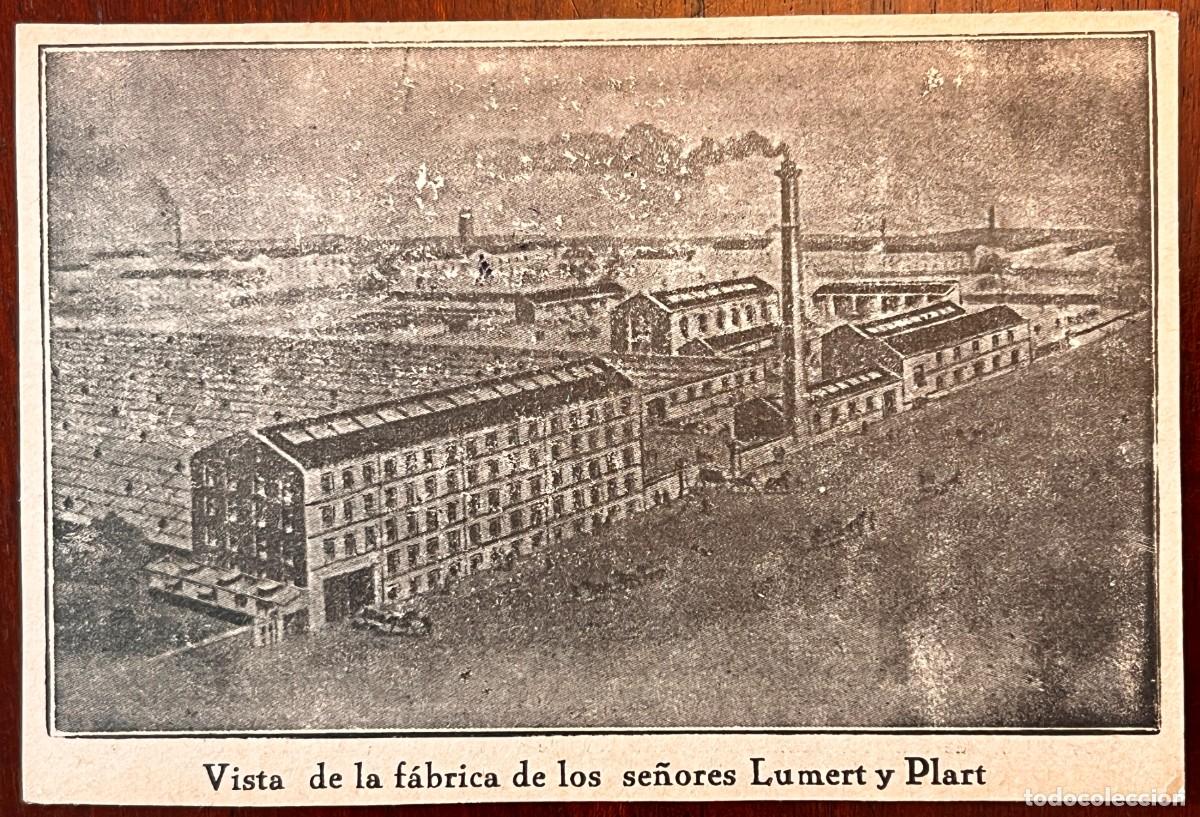 Postales: RARA TARJETA PUBLICITARIA F&Aacute;BRICA TEXTIL LUMERT Y PLART, MADRID, A&Ntilde;O 1931, SEGUNDA REP&Uacute;BLICA