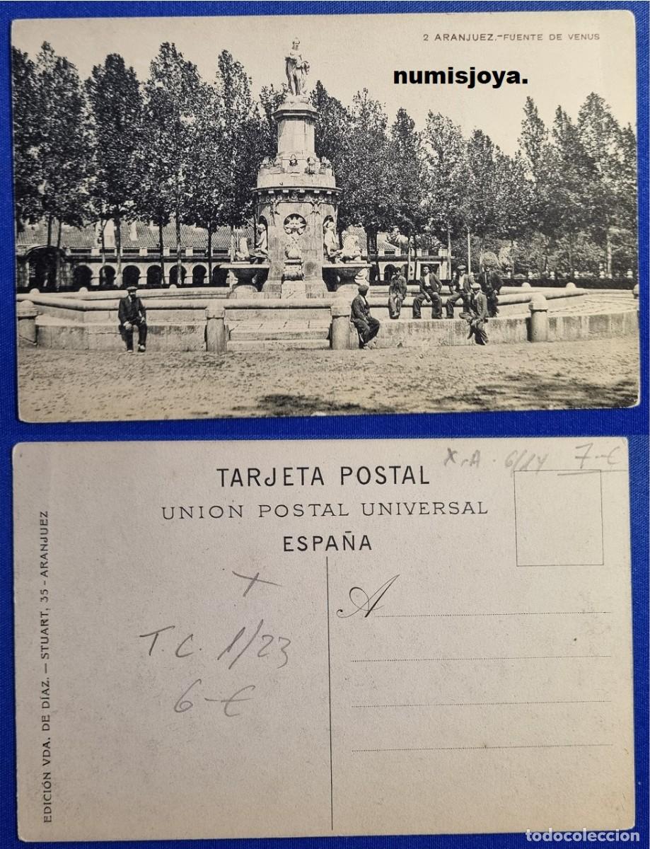 Postales: Postal de Aranjuez Madrid Espa&ntilde;a a&ntilde;o 1910 Fuente de Venus. Ed. Vda. De Diez.