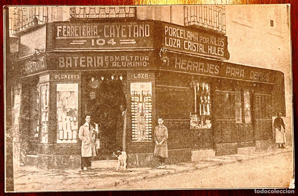 Postales: MADRID, CUATRO CAMINOS, FERRETER&Iacute;A CAYETANO, BRAVO MURILLO 104, ANTIGUA POSTAL COMERCIAL